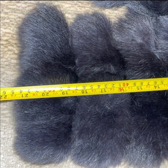 Genuine Fox Fur Jaket Coat Hooded Hood Vest - Picture 14 of 15